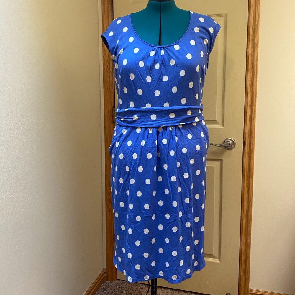 Boden polka dot Margot jersey dress size 16L